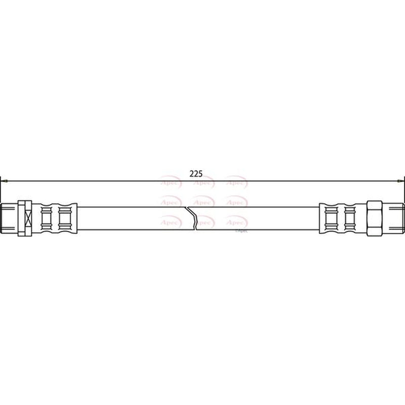 Apec Brake Hydraulic Hose Line Rear fits BMW 3 1988-2000 3.0 3.2