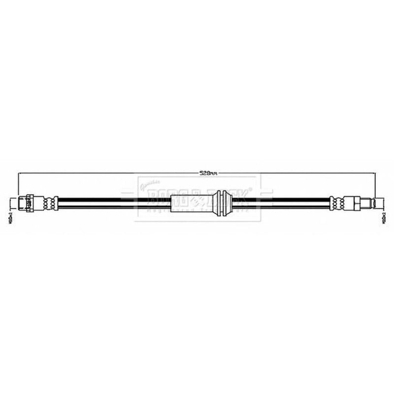 Borg & Beck Brake Hydraulic Hose Line Front Right BBH8746