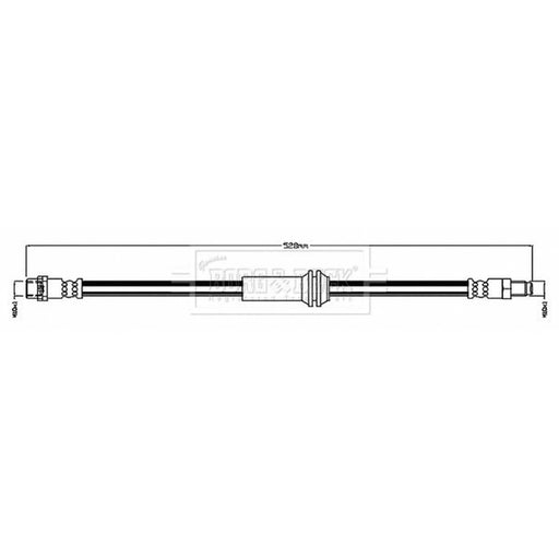 Borg & Beck Brake Hydraulic Hose Line Front Right BBH8746