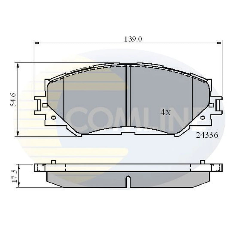 Comline Front & Rear Pads fits Toyota Prius Plus 2011 on 1.8