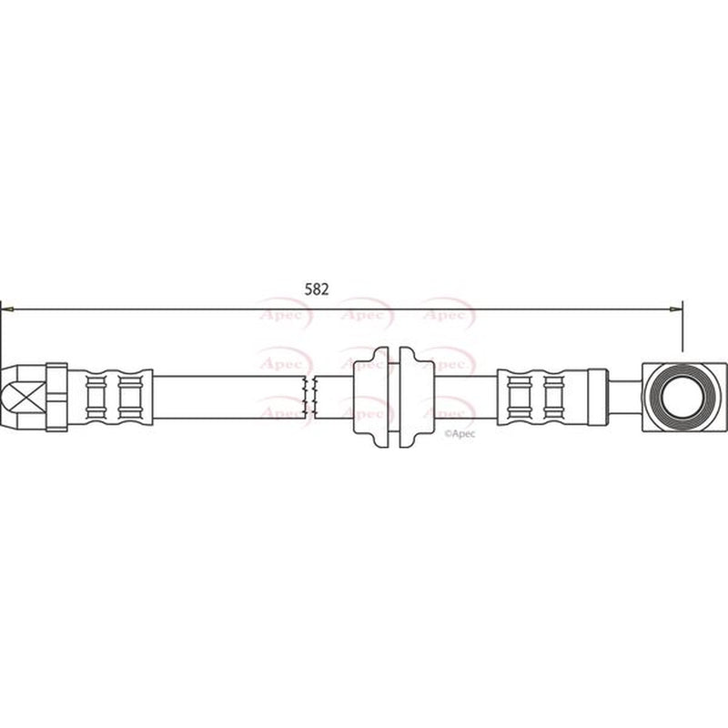 Apec Brake Hydraulic Hose Line Front fits Mini Mini 2001-2008