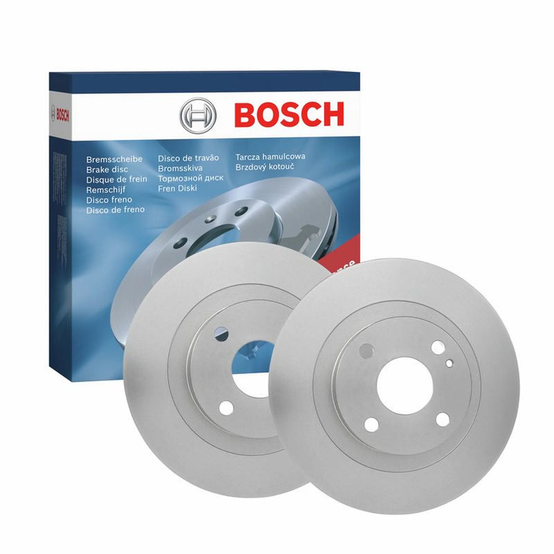 Bosch 2 x Solid Rear Brake Discs 0986479128-x2