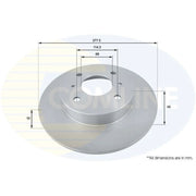 Comline 2 x Solid Rear Brake Discs ADC0259-x2