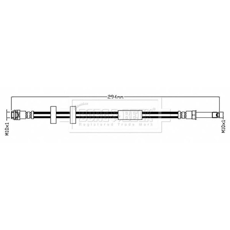 Borg & Beck Brake Hydraulic Hose Line Rear Right BBH8759