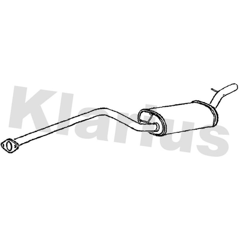 Klarius Box With Centre Pipe Centre fits Volvo C30 2006-2012 1.6