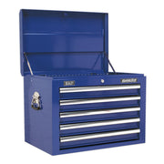 Sealey Topchest 5 Drawer with Ball-Bearing Slides Blue AP26059TC Sealey - Dynamic Drive