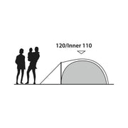 Outwell Cloud 2 Tent Dome Style 2 Berth Poled Tent Camping Festivals Outwell - Dynamic Drive
