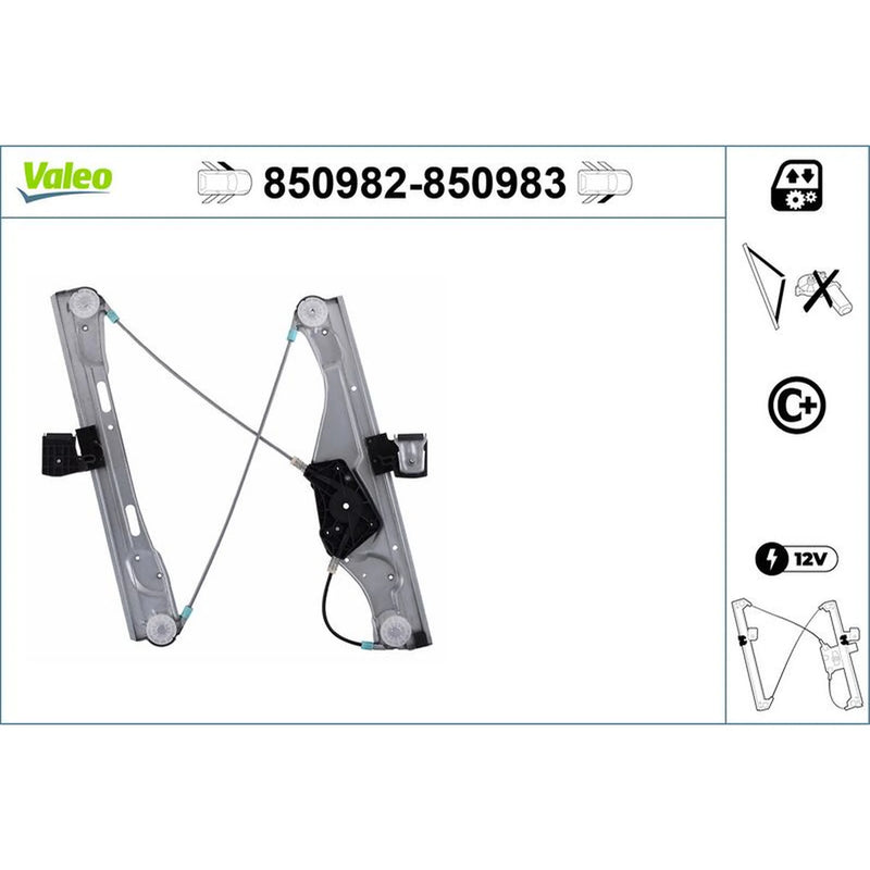 Valeo Electric Window Regulator Lifter Left Front 850982