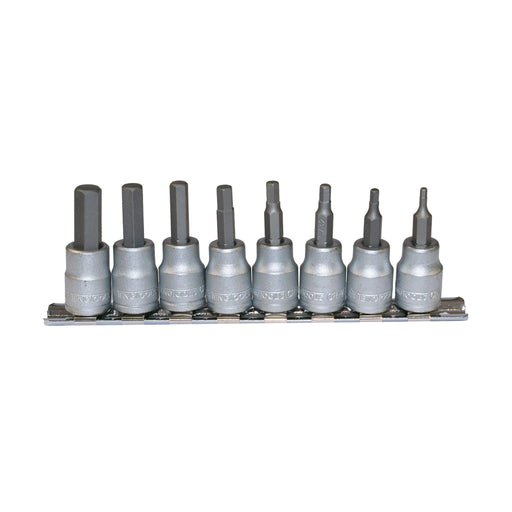 Teng Tools 3/8" Hex Bit Socket Clip Rail Set AF 8 Pieces Teng Tools - Dynamic Drive
