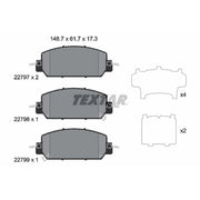 Textar Front Brake Pad Set 2279701