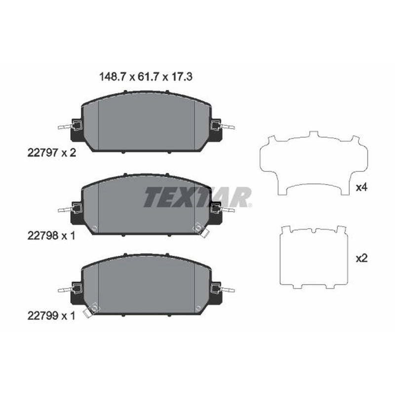 Textar Front Brake Pad Set 2279701
