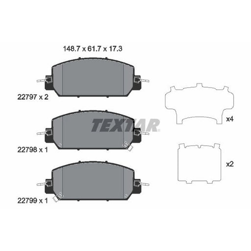 Textar Front Brake Pad Set 2279701