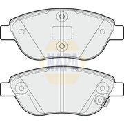 NAPA Front Brake Pad Set fits Fiat 500L 2012-2018 0.9 1.3 1.4 1.6