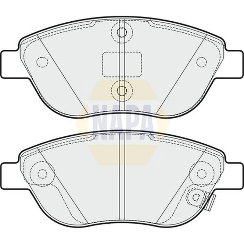 NAPA Front & Rear Pads fits Fiat 500L 2012-2018 0.9 1.3 1.4 1.6