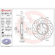 Brembo Xtra Front Brake / Discs & Pads fits Toyota Proace City Verso 2019 on