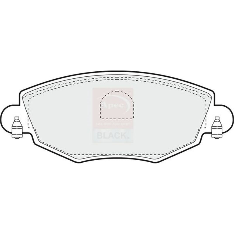 Apec Black Front Brake Pad Set fits Ford Mondeo 2000-2007 1.8 2.0 2.2 2.5 3.0