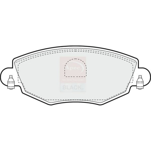 Apec Black Front Brake Pad Set fits Ford Mondeo 2000-2007 1.8 2.0 2.2 2.5 3.0