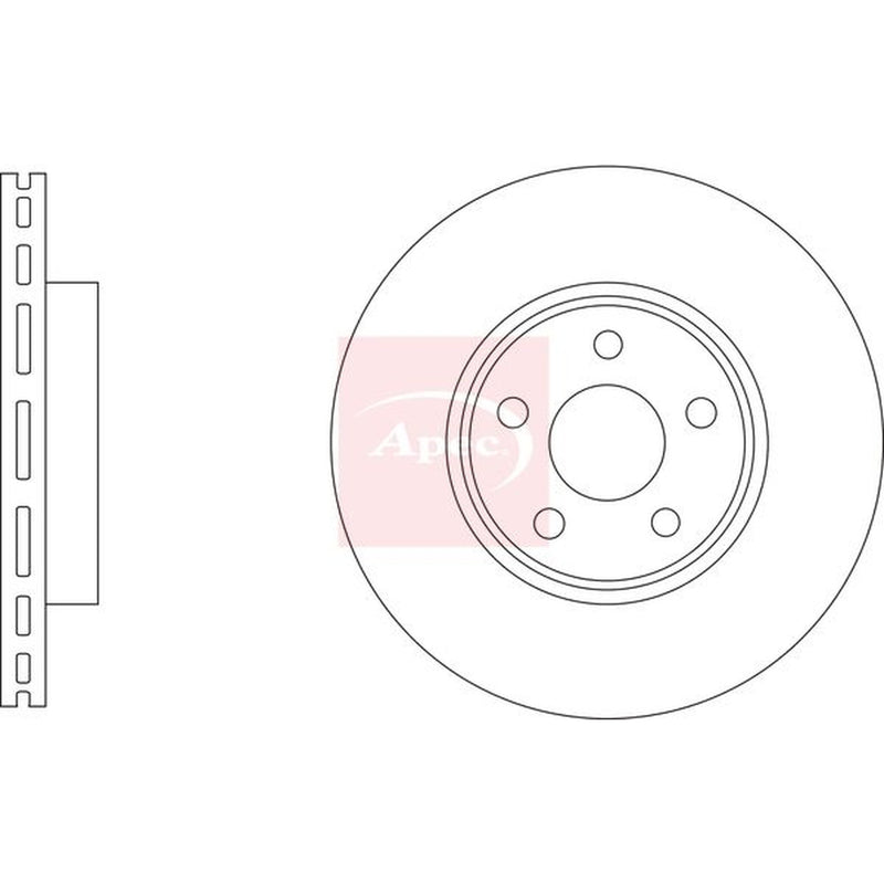 Apec 2 x Vented Brake Discs