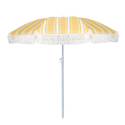 Gardenwize Yellow-Striped Fringed Parasol for Garden / Camping Gardenwize - Dynamic Drive