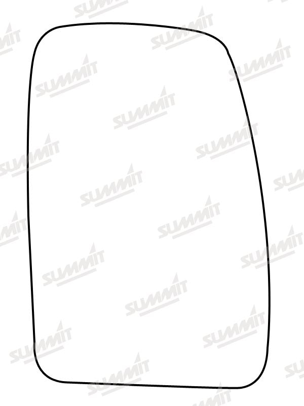 Summit Non-Heated Base Plate With Commercial Mirror Glass fits Renault Master 03 to 10 RHS Summit - Bars 4 Cars