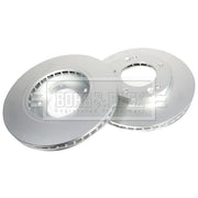Borg & Beck 2 x Vented Brake Discs fits Kia Sorento I 2002-2011 2.4 2.5 3.5