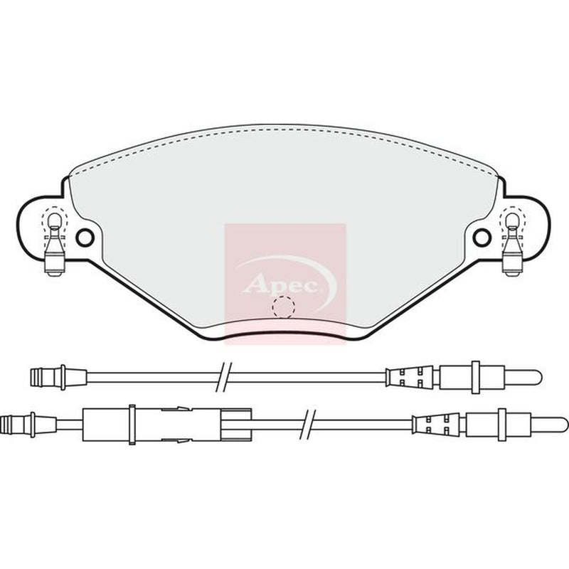 Apec Front Brake Pad Set fits Citroën C5 I 2001-2004 1.8 2.0