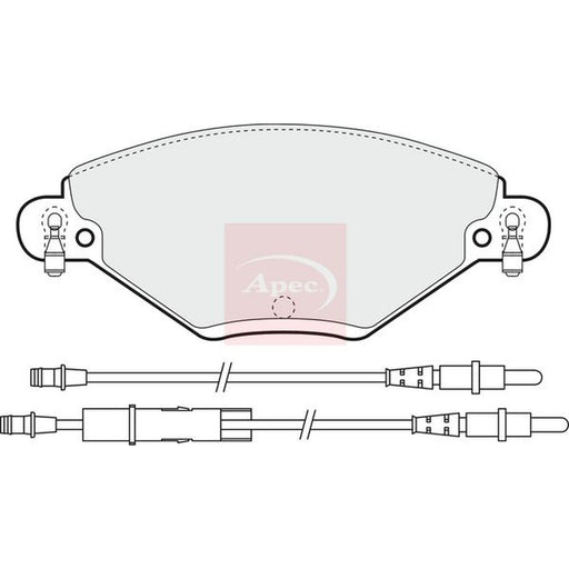 Apec Front Brake Pad Set fits Citroën C5 I 2001-2004 1.8 2.0
