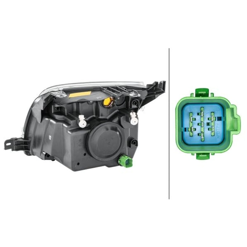 Hella Headlight Headlamp PY21W Right fits Ford Fusion 2002-2012 1.25 1.4 1.6