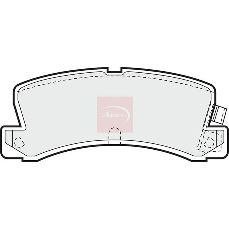 Apec Rear Brake Pad Set fits Toyota Carina E VI 1992-1997 2.0