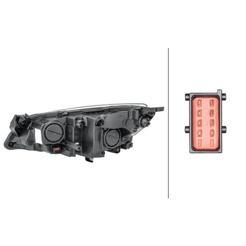 Hella Headlight Headlamp H7/H7 Right fits Opel Astra J 2009-2015