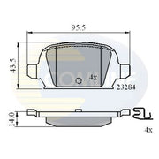 Comline Rear Brake Solid Discs & Pads fits Fiat Punto 1999-2012 1.8 1.9 188.738