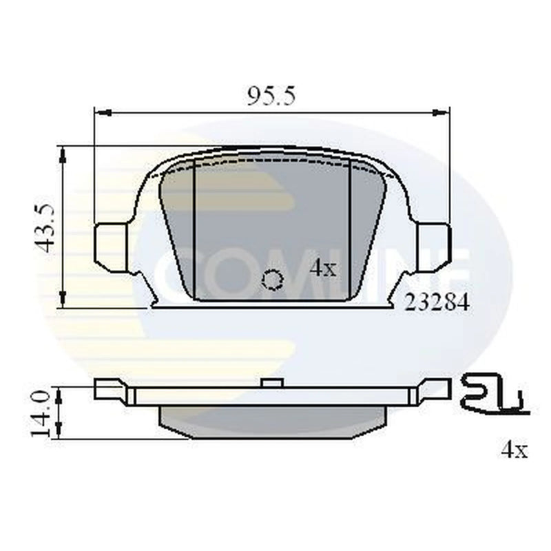 Comline Rear Brake Solid Discs & Pads fits Fiat Punto 1999-2012 1.8 1.9 188.738
