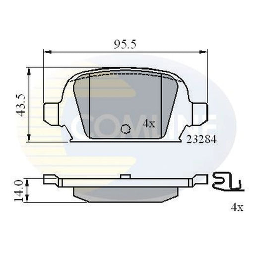 Comline Rear Brake Solid Discs & Pads fits Fiat Punto 1999-2012 1.8 1.9 188.738
