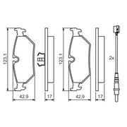 Bosch Front & Rear Pads fits Fiat Ulysse 1994-2002 1.9 2.0