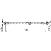 Bosch Brake Hydraulic Hose Line Front Right fits Nissan Juke 2010-2019