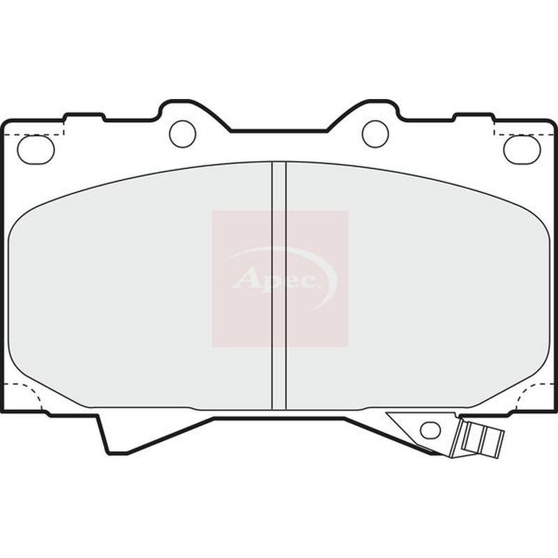 Apec Front Brake Pad Set fits Toyota Land Cruiser Amazon 1998-2007 4.2 4.7