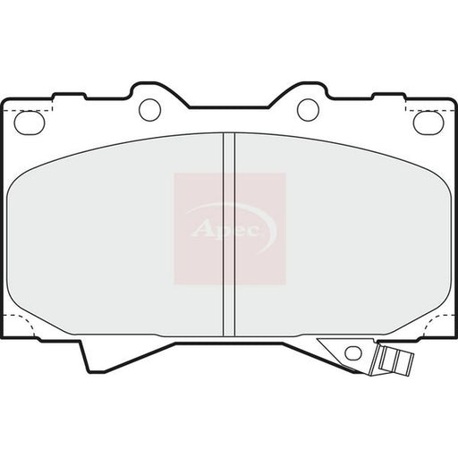 Apec Front Brake Pad Set fits Toyota Land Cruiser Amazon 1998-2007 4.2 4.7