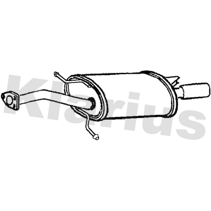 Klarius Box With Tail Pipe Rear fits Volvo S40 I 1998-2003 1.8