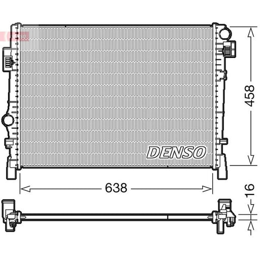 Denso Engine Radiator fits Dodge Journey 2008-2010 2.0 2.4 3.5