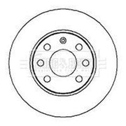 Borg & Beck 2 x Solid Front Brake Discs BBD4258-x2
