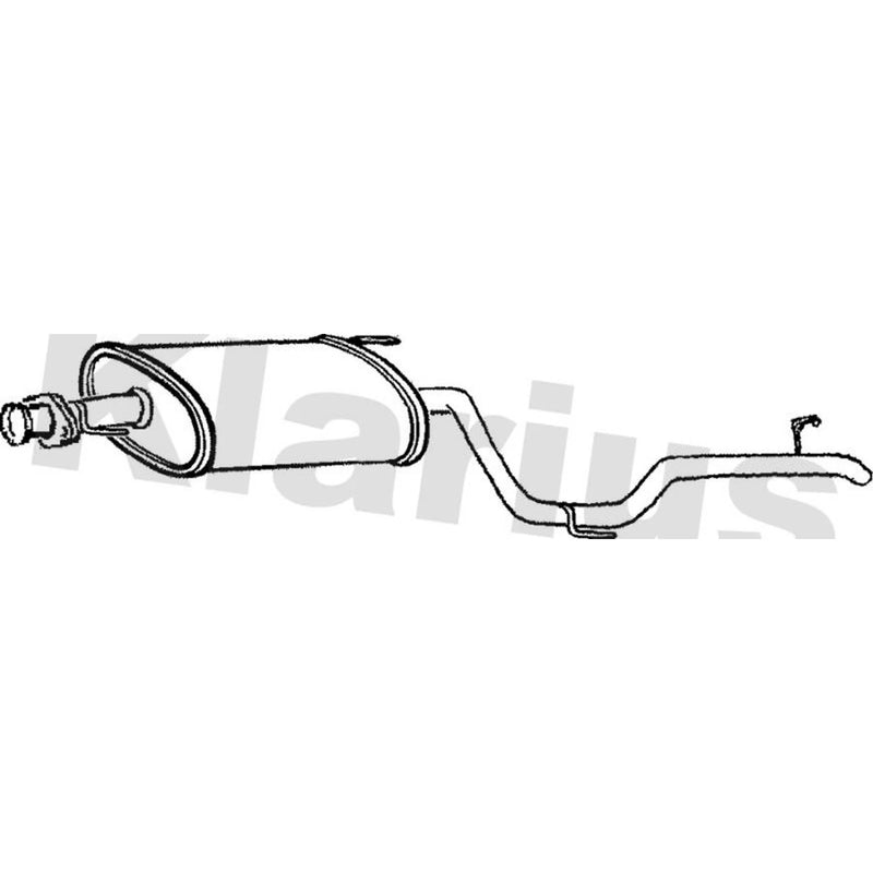 Klarius Box With Tail Pipe Rear fits Mercedes-Benz Vito 1997-2003