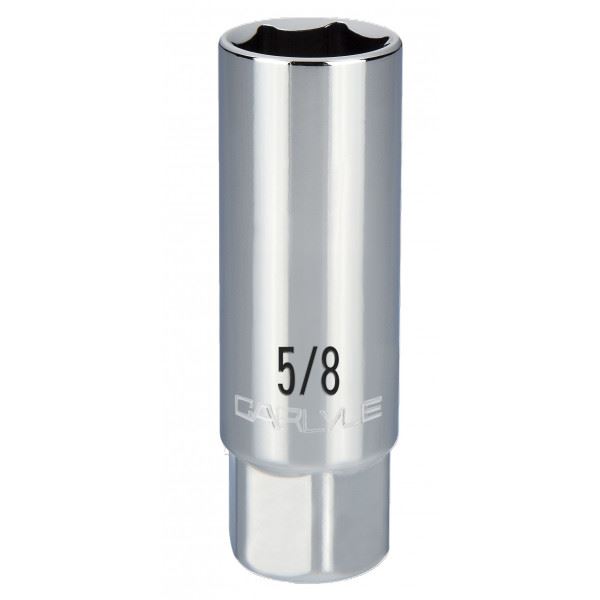 Carlyle Tools 1/2In Drive 5/8In Chrome Spark Plug Socket - image 1