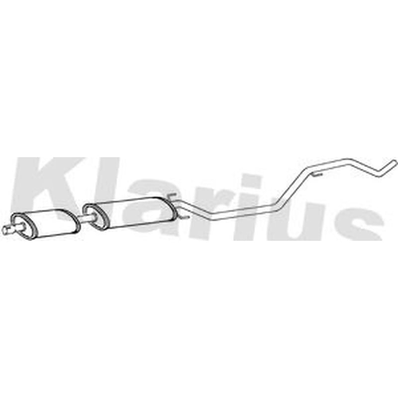 Klarius Box With Centre Pipe Centre fits Opel Vectra C 2002-2008 2.2