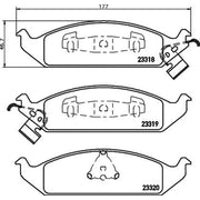 Mintex Front Brake Pad Set fits Chrysler Cirrus 1994-2000 2.0 2.5