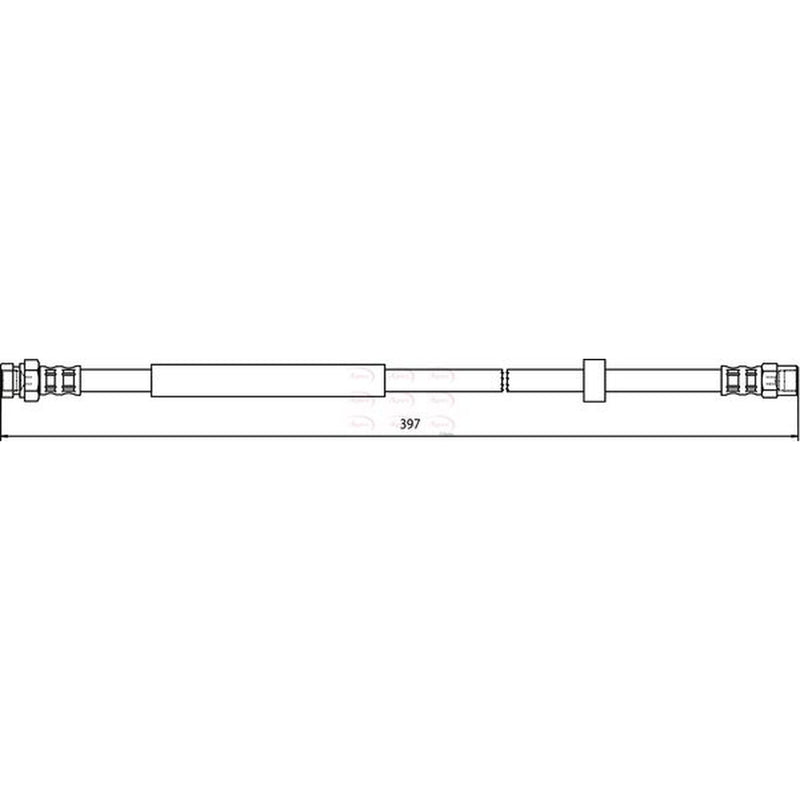 Apec Brake Hydraulic Hose Line Rear fits Ford Galaxy 1995-2000 2.8