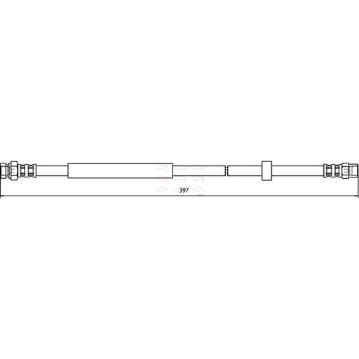 Apec Brake Hydraulic Hose Line Rear fits Ford Galaxy 1995-2000 2.8