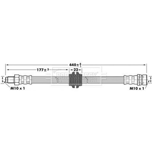 Borg & Beck Brake Hydraulic Hose Line inner BBH6977