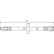NAPA Brake Hydraulic Hose Line Rear fits Citroën Relay I 1994-2002 1.9 2.5 2.8