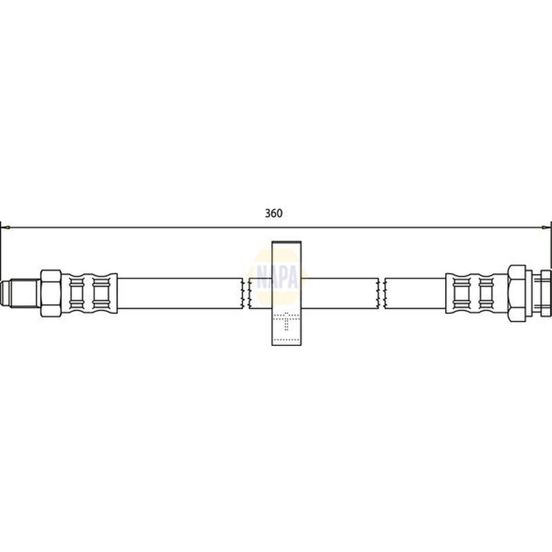 NAPA Brake Hydraulic Hose Line Rear fits Citroën Relay I 1994-2002 1.9 2.5 2.8
