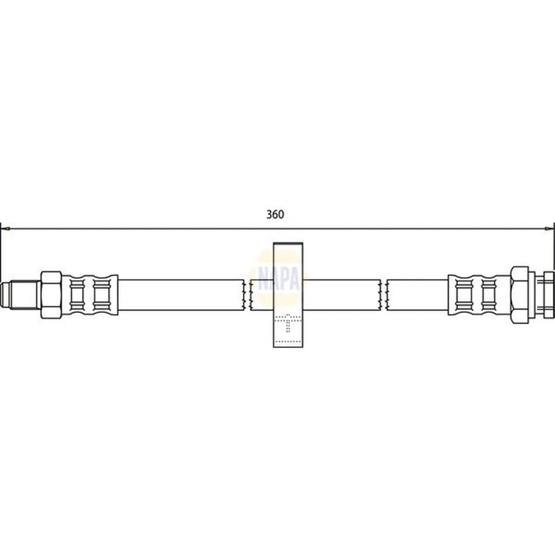 NAPA Brake Hydraulic Hose Line Rear NBH1238